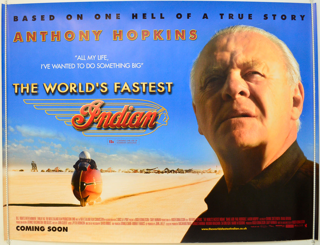 The World's Fastest Indian  Original British Quad Poster - Film Poster - Movie Poster 