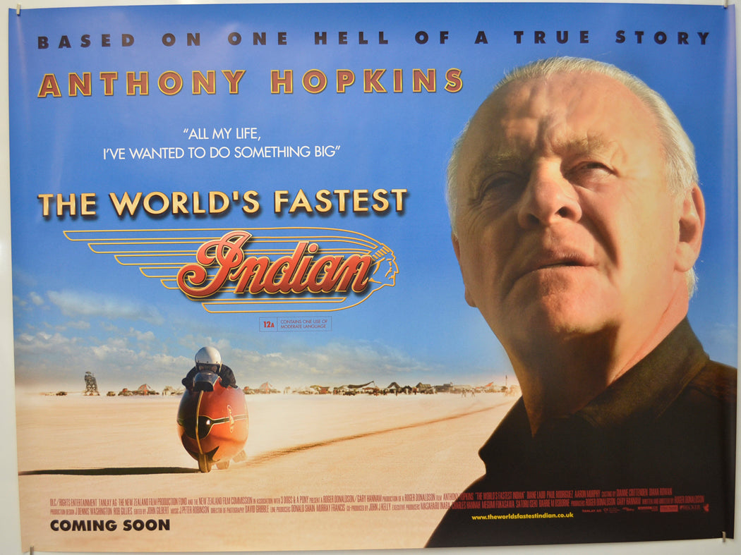 The World's Fastest Indian Original Quad Poster - Film Poster - Movie Poster  