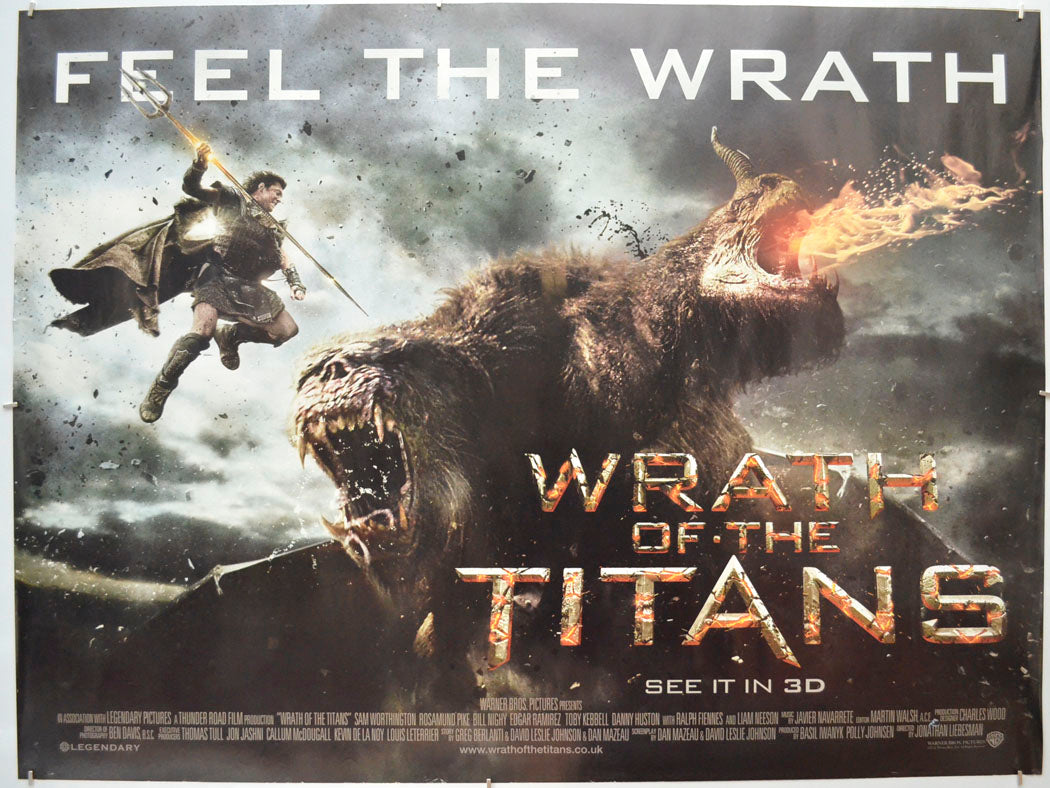 Wrath Of The Titans  Original Quad Poster - Film Poster - Movie Poster