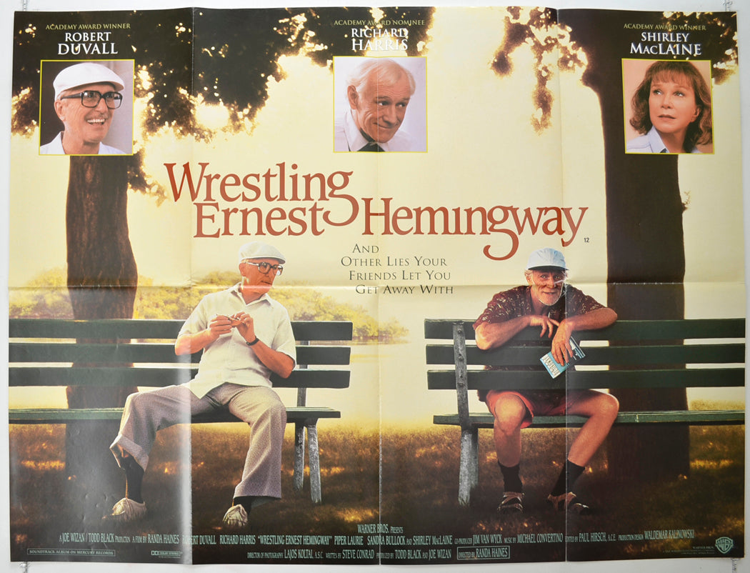 Wrestling Ernest Hemingway   Original Quad Poster - Film Poster - Movie Poster 