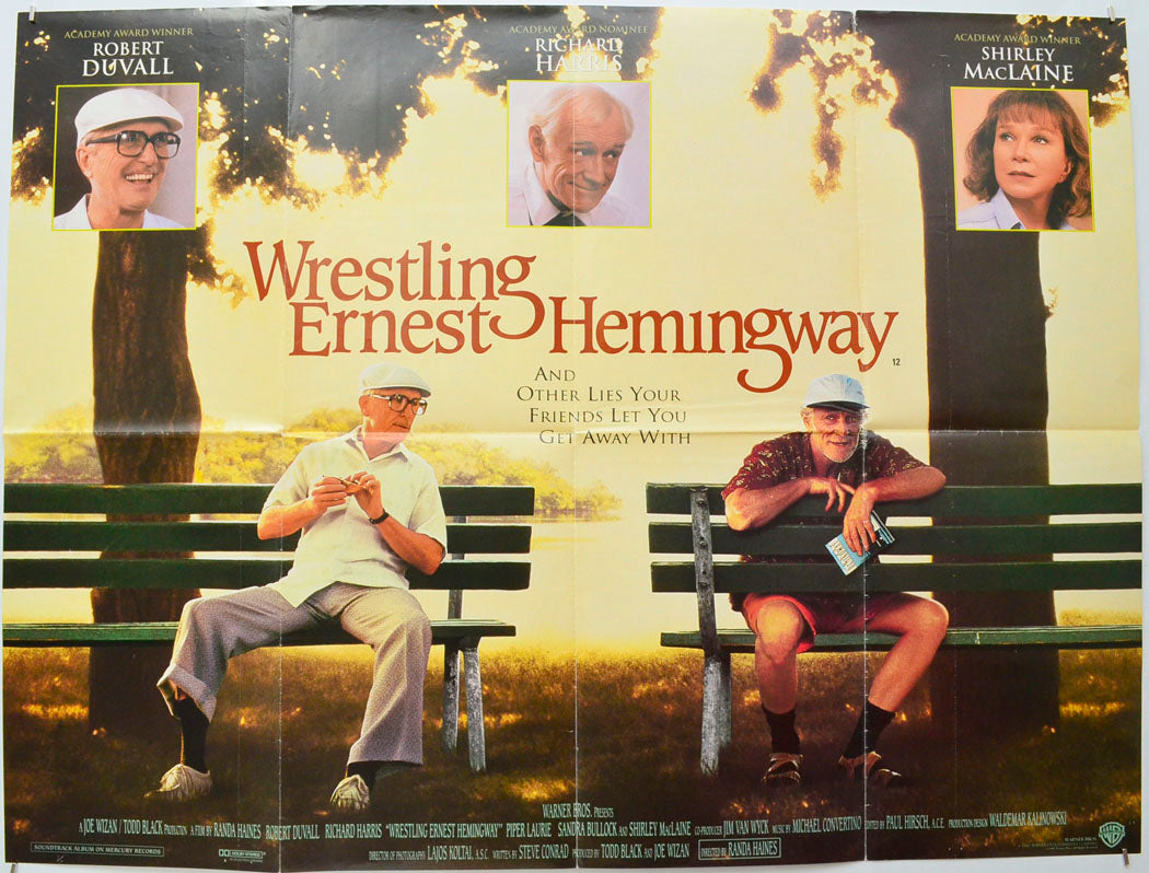 Wrestling Ernest Hemingway Original Quad Poster - Film Poster - Movie Poster