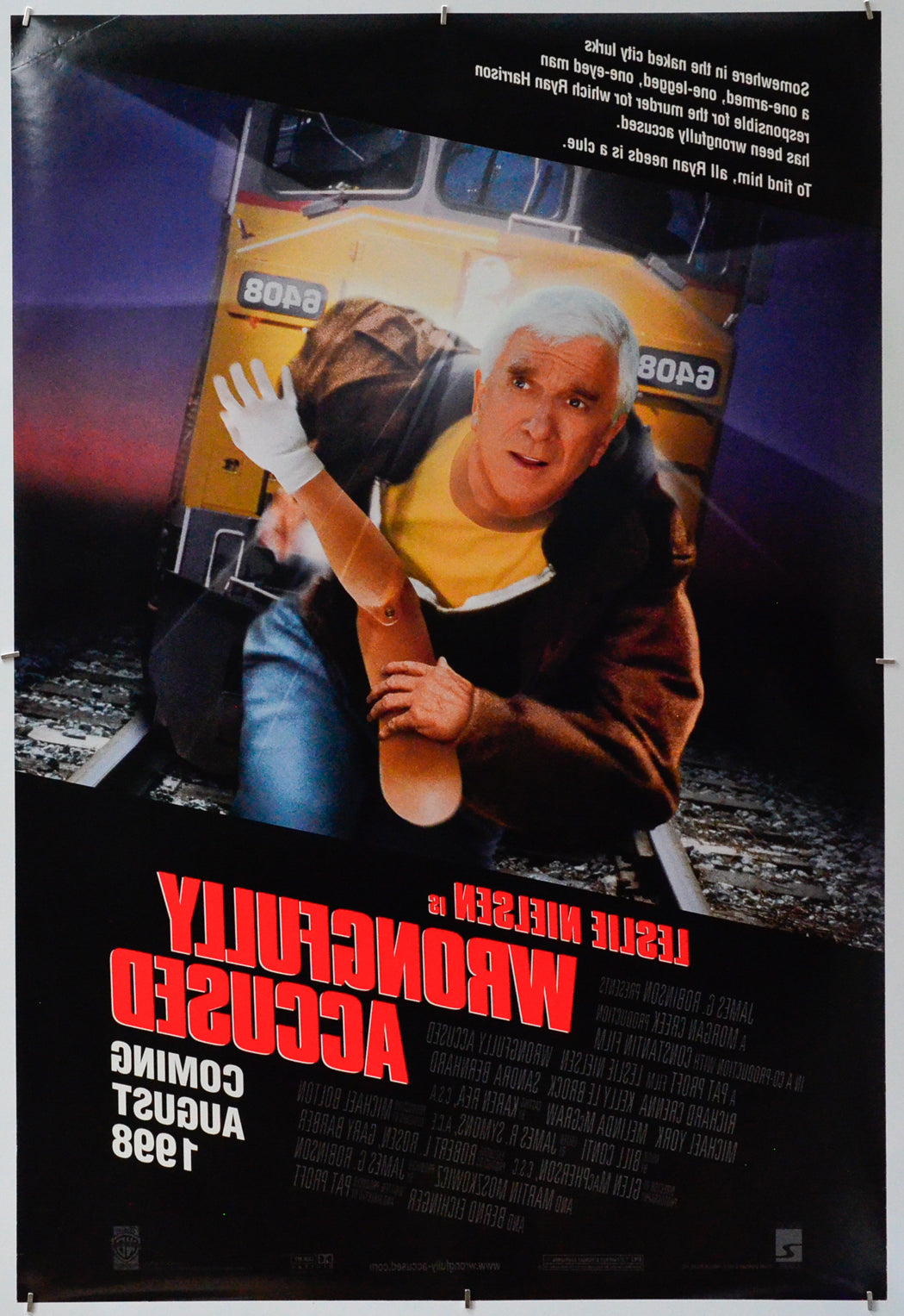 Wrongfully Accused (Back) Cinema One Sheet Movie Poster 