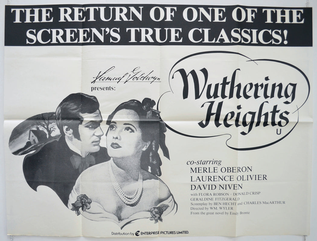 Wuthering Heights  Original British Quad Poster - Film Poster - Movie Poster 