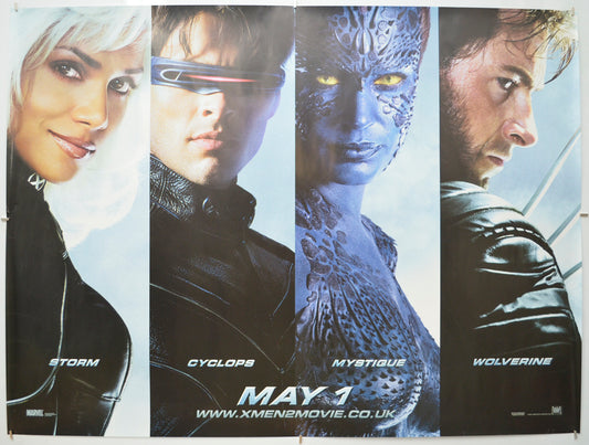 X-Men 2 (Characters Version 1)  Original Quad Poster - Film Poster - Movie Poster