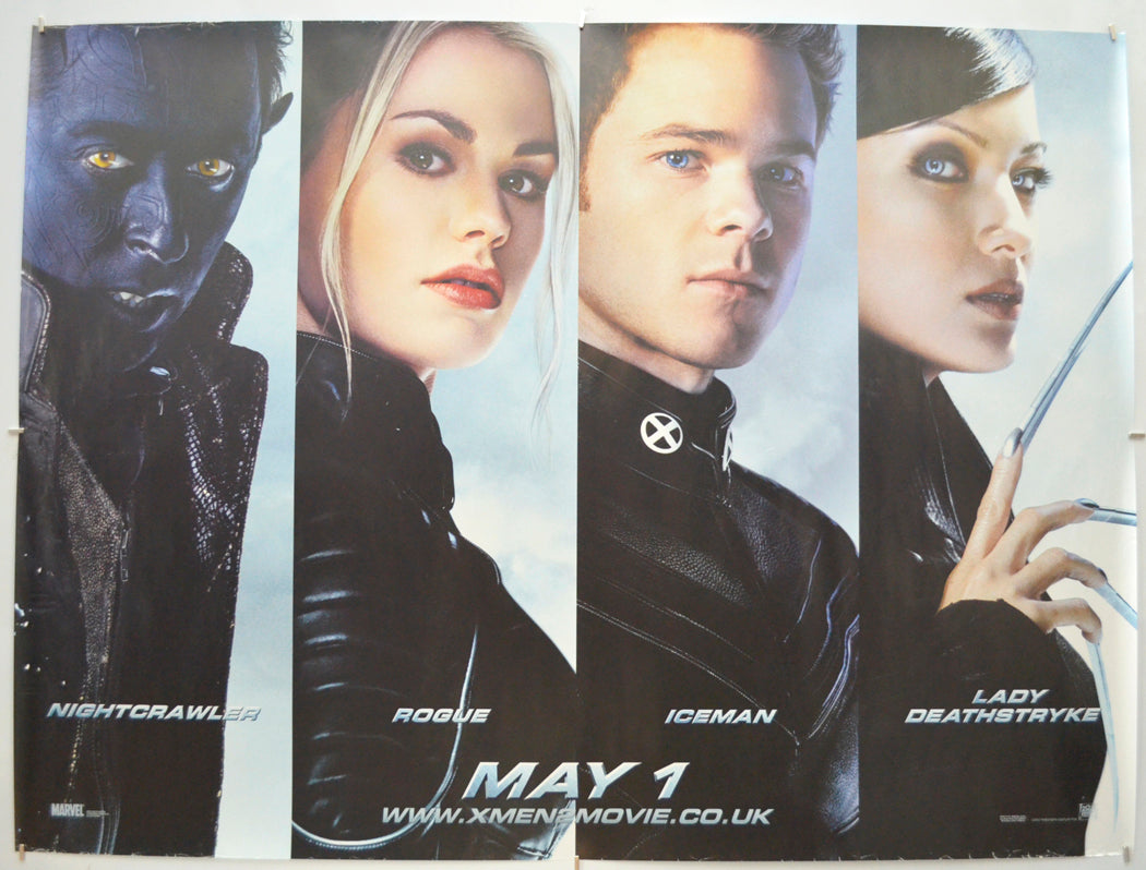 X-Men 2 (Characters Version 2)  Original Quad Poster - Film Poster - Movie Poster