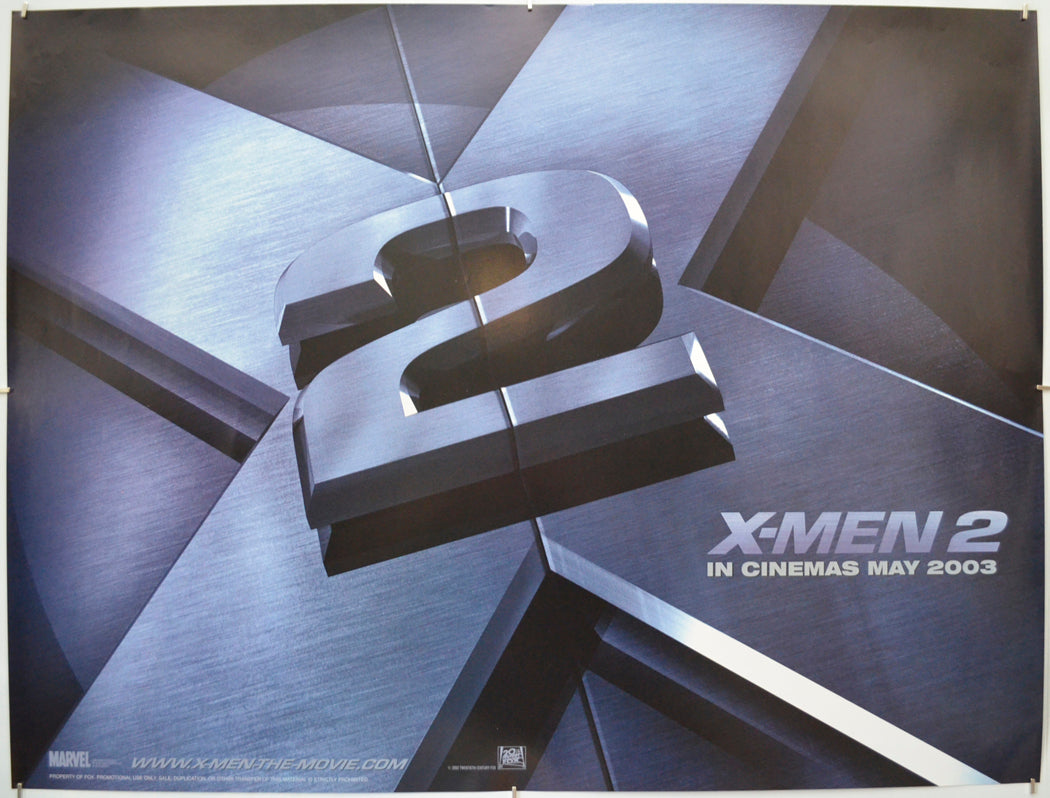 X-Men 2 (Teaser / Advance Version) - Original Quad Poster - Film Poster - Movie Poster