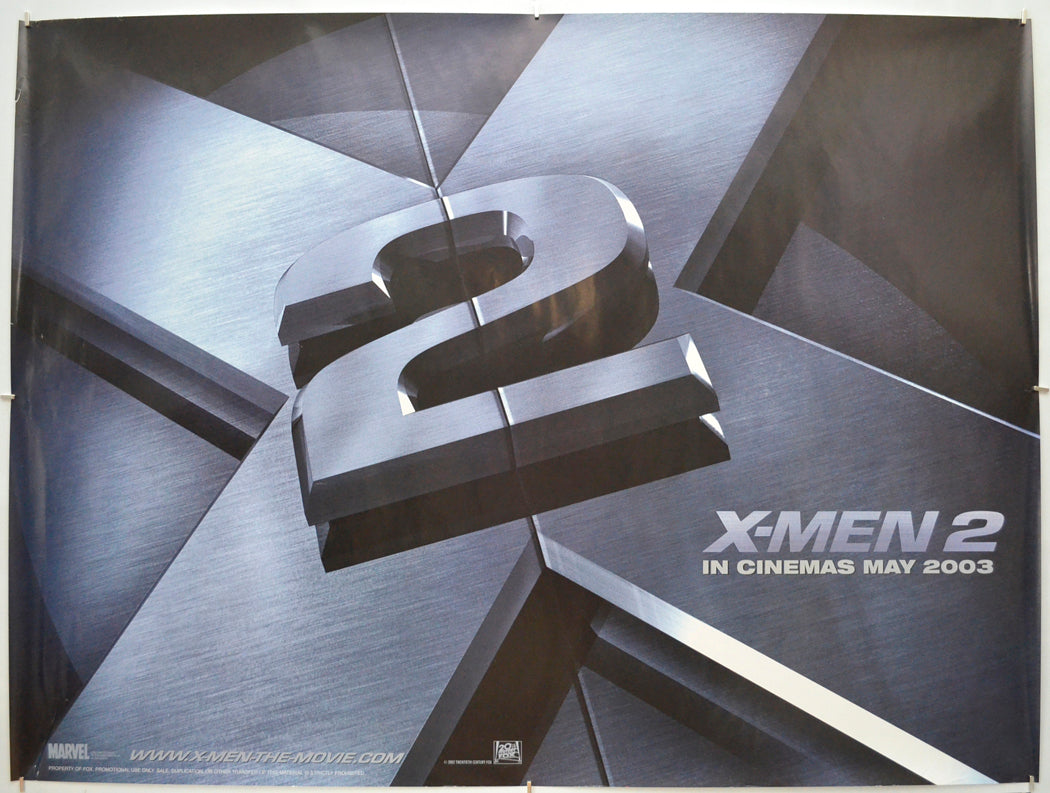 X-Men 2 (Teaser / Advance Version) Original Quad Poster - Film Poster - Movie Poster