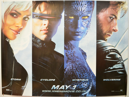 X-MEN 2 (Teaser Characters Version 1) Original Quad Poster - Film Poster - Movie Poster