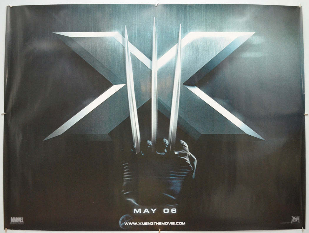 X-Men 3 : The Last Stand  (Teaser / Advance Version) Original Quad Poster - Film Poster - Movie Poster  