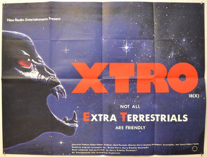 XTRO  Original Quad Poster - Film Poster - Movie Poster