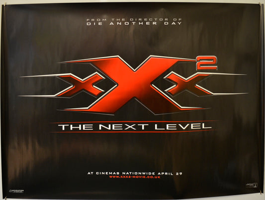 XXX 2 : The Next Level  (Teaser / Advance Version) Original Quad Poster - Film Poster - Movie Poster