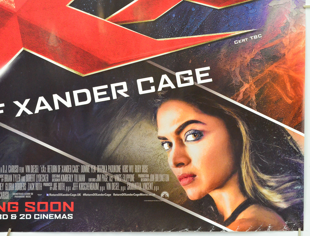 XXX - Return Of Xander Cage (Bottom Right) Cinema Quad Movie Poster 