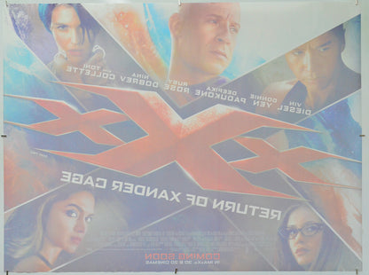 XXX - Return Of Xander Cage (Back) Cinema Quad Movie Poster 