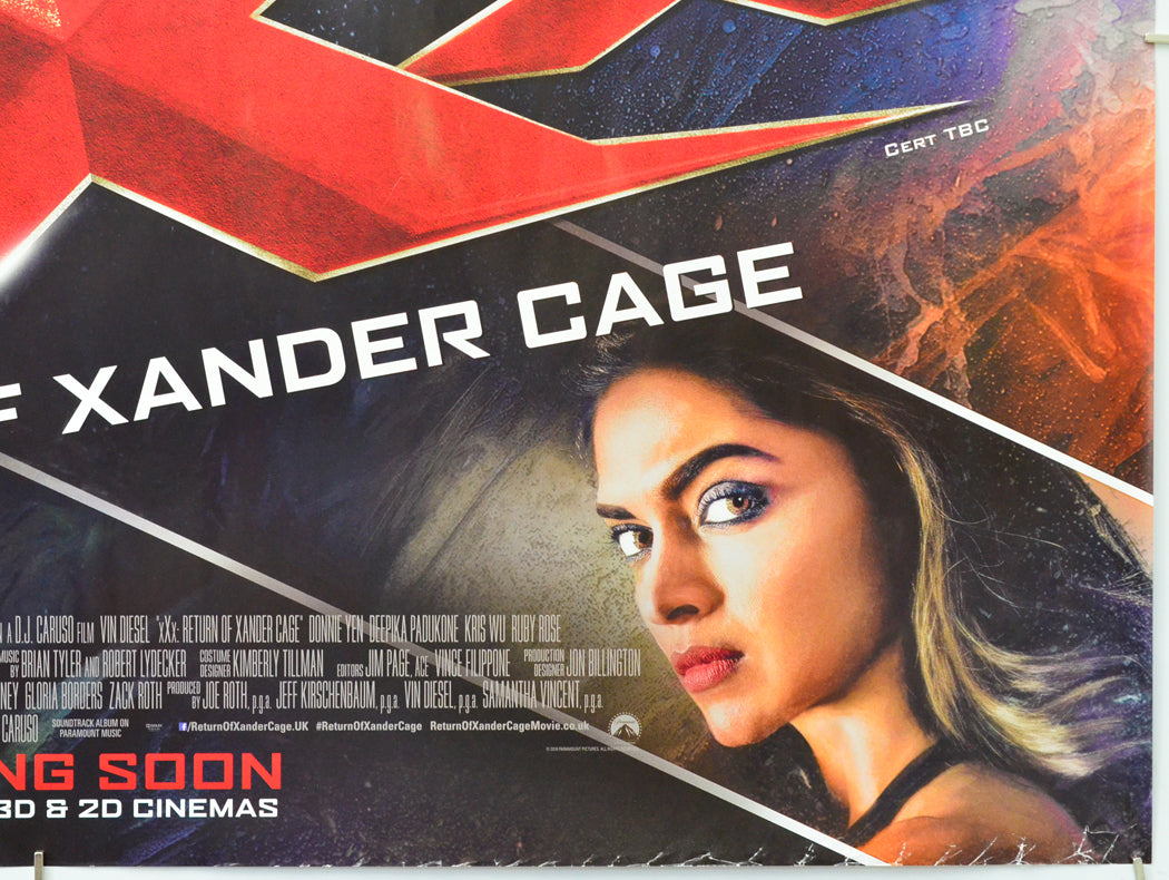 XXX - Return Of Xander Cage (Bottom Right) Cinema Quad Movie Poster 