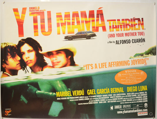 Y Tu Mama Tambien  (a.k.a. And Your Mother Too) Original Quad Poster - Film Poster - Movie Poster  