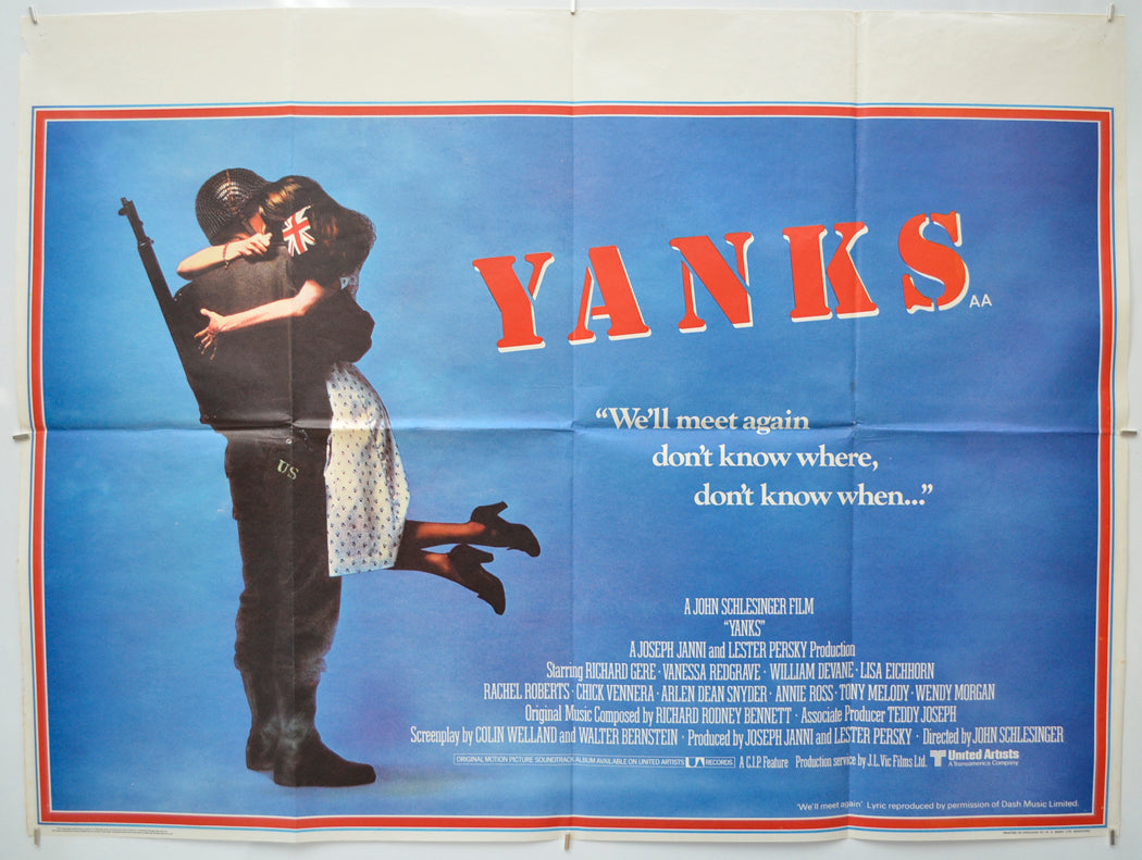 Yanks  Original Quad Poster - Film Poster - Movie Poster 