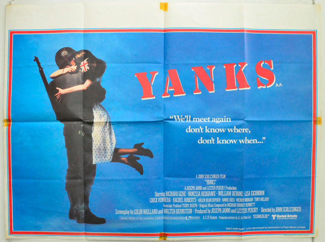 Yanks Original British Quad Poster - Film Poster - Movie Poster 