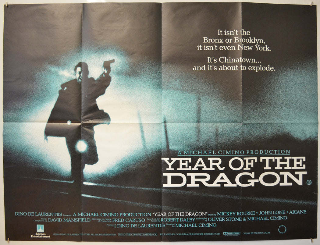 Year Of The Dragon  Original Quad Poster - Film Poster - Movie Poster