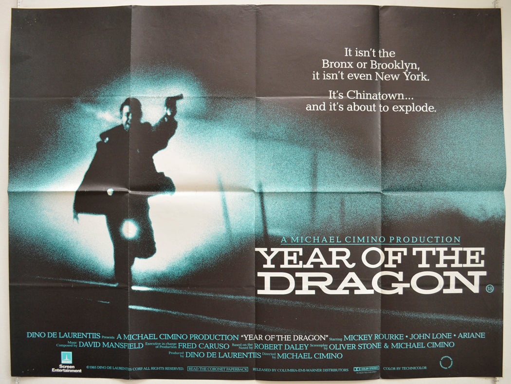 Year Of The Dragon  Original British Quad Poster - Film Poster - Movie Poster 