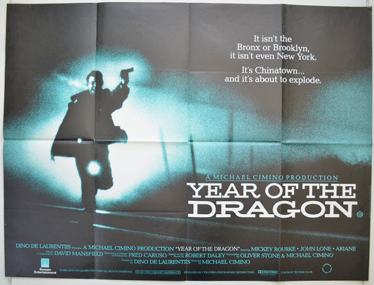 Year Of The Dragon Original Quad Poster - Film Poster - Movie Poster  