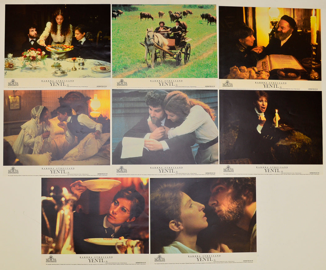 Yentl Set of 8 Original Lobby Cards / Colour Front Of House Stills 