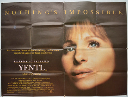 Yentl  Original Quad Movie Poster  