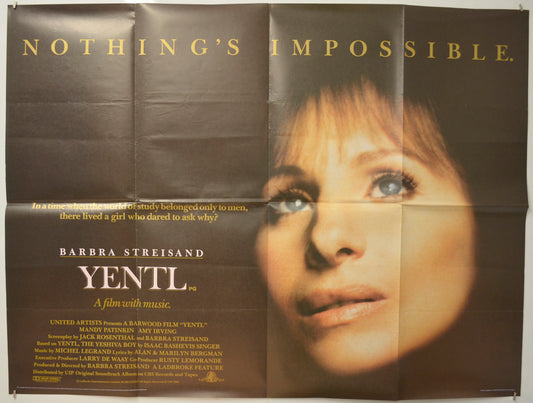 Yentl Original Quad Poster - Film Poster - Movie Poster