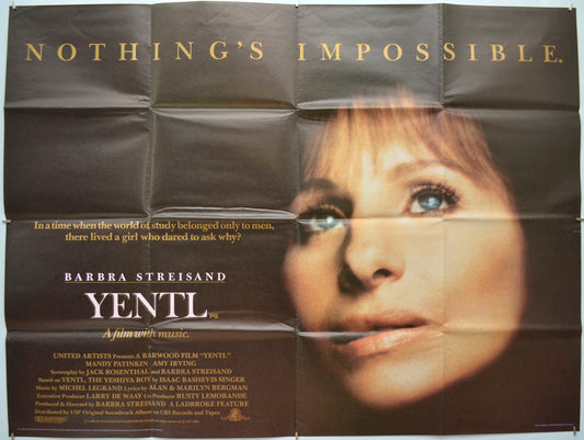 Yentl  Original Quad Movie Poster  