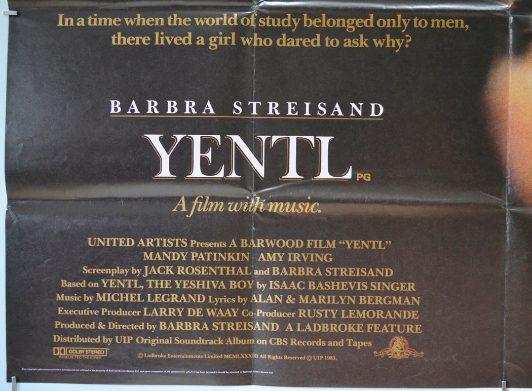 YENTL (Bottom Left) Cinema Quad Movie Poster 