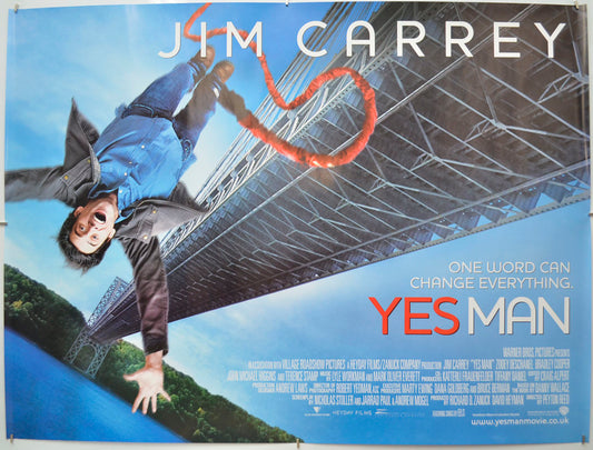 Yes Man Original Quad Poster - Film Poster - Movie Poster - Cinema Poster