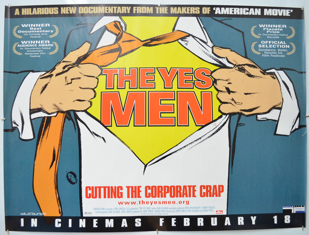 The Yes Men Original Quad Poster - Film Poster - Movie Poster  