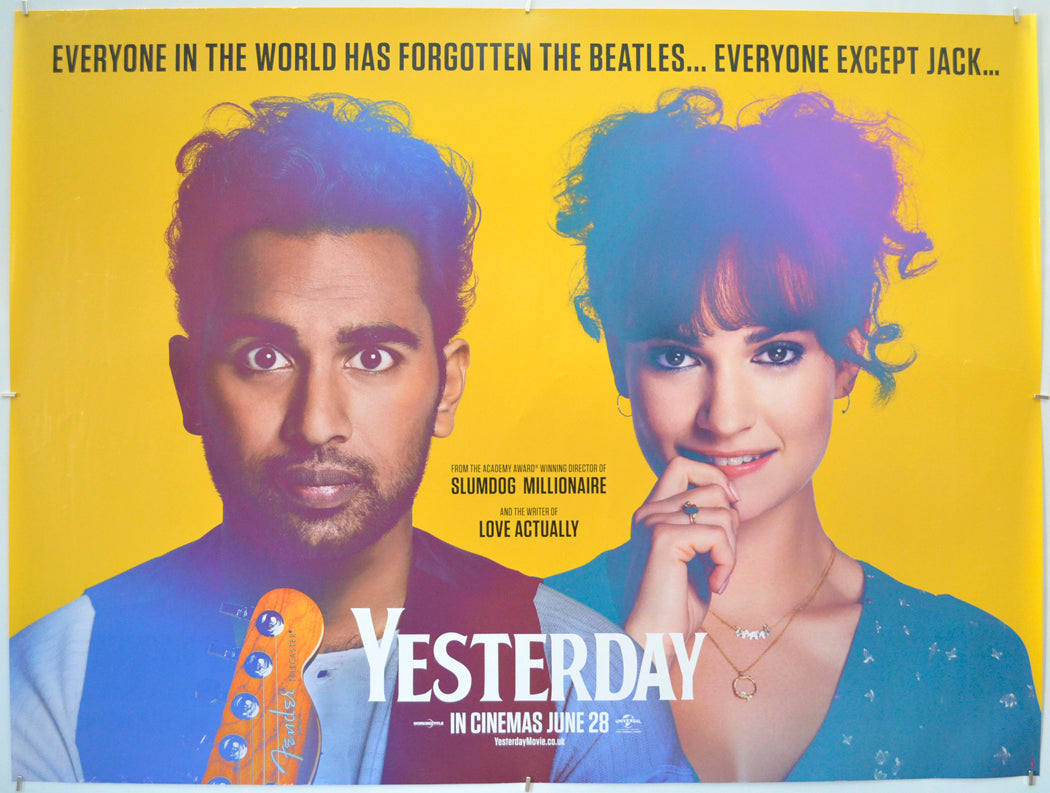 Yesterday - Original Quad Poster - Film Poster - Movie Poster