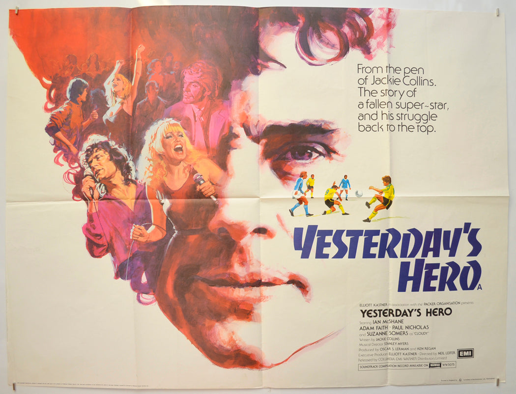 Yesterday's Hero Original Quad Poster - Film Poster - Movie Poster