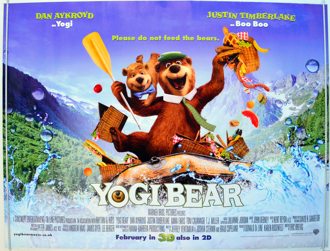 Yogi Bear Original British Quad Poster - Film Poster - Movie Poster 