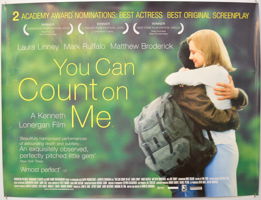 You Can Count On Me Original Quad Poster - Film Poster - Movie Poster  