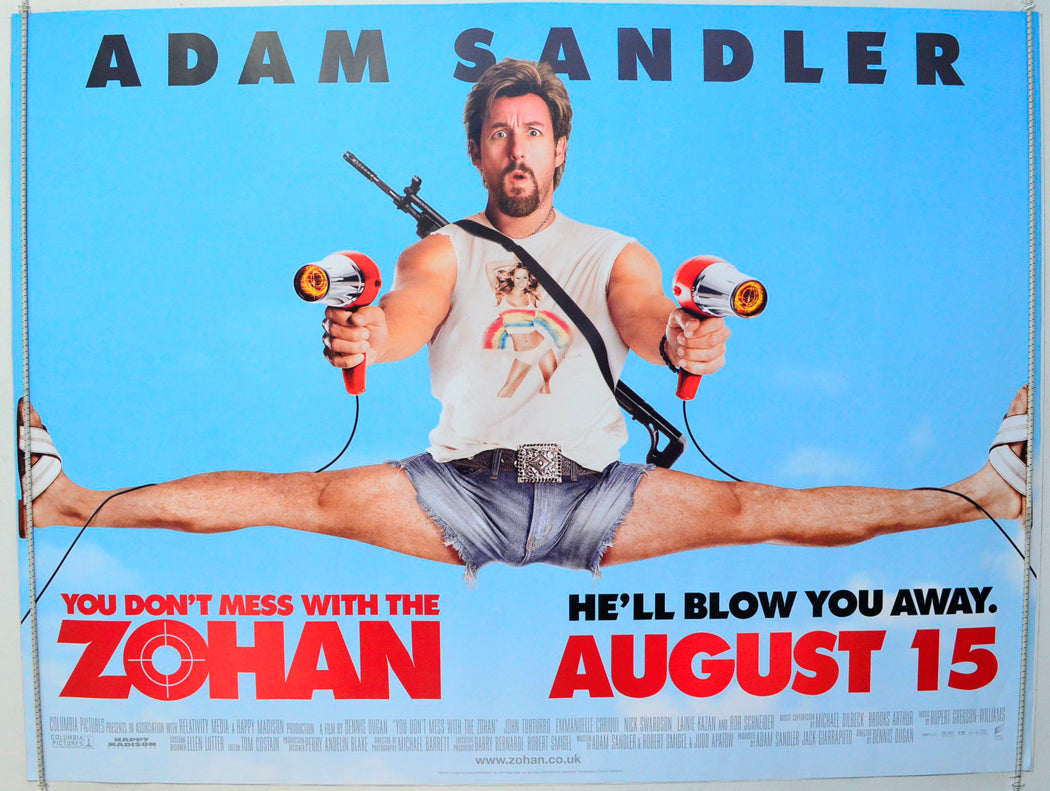 You Don't Mess With The Zohan Original British Quad Poster - Film Poster - Movie Poster 