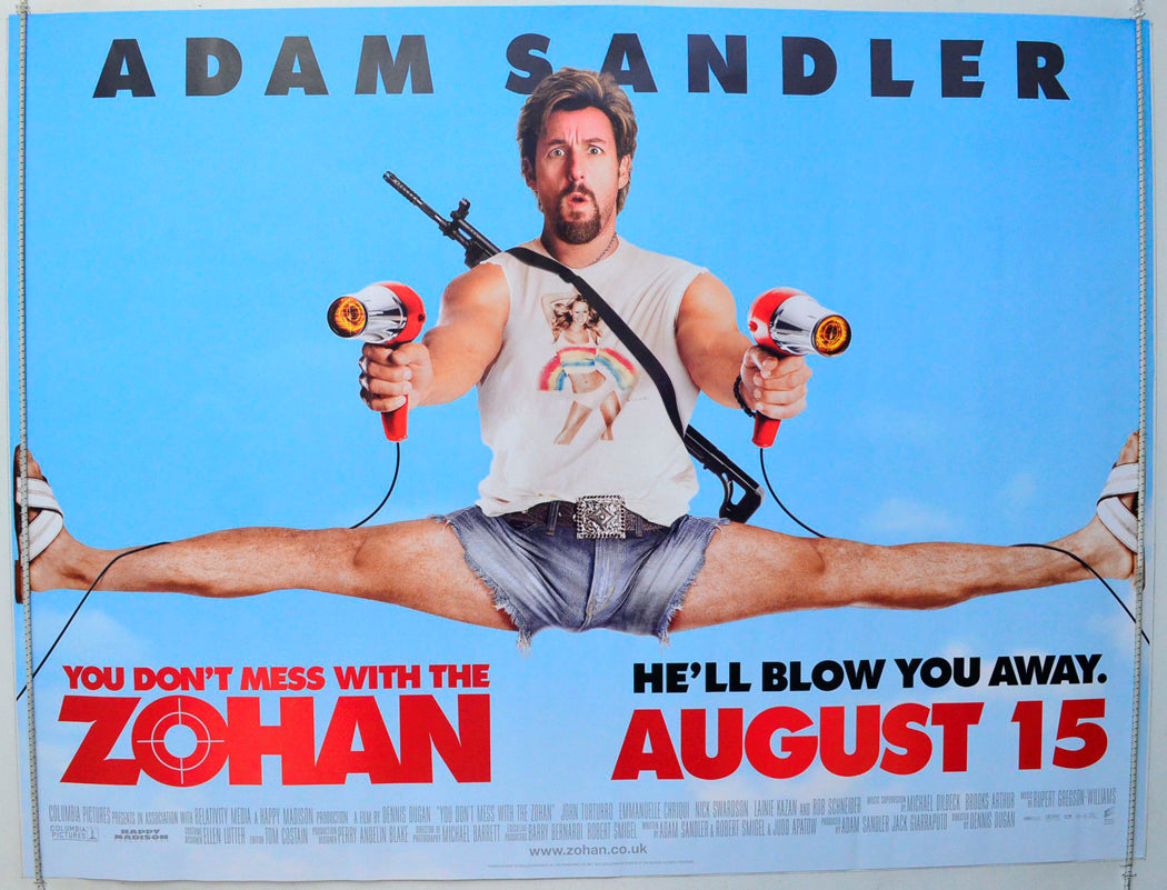 You Don't Mess With The Zohan Original British Quad Poster - Film Poster - Movie Poster 