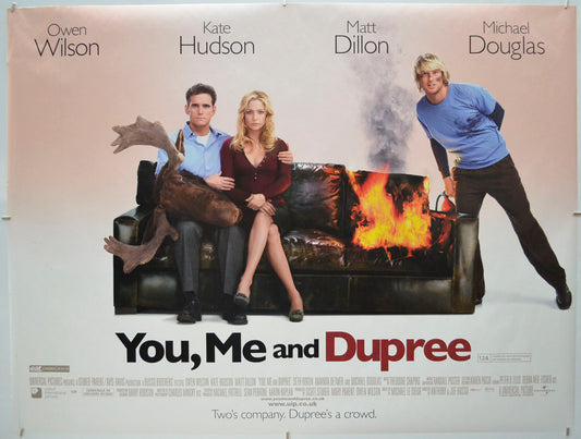 You, Me And Dupree Original Quad Poster - Film Poster - Movie Poster