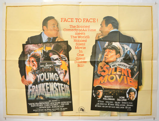 Young Frankenstein / Silent Movie (Double Bill) Original Quad Poster - Film Poster - Movie Poster