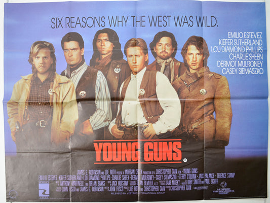 Young Guns   Original Quad Poster - Film Poster - Movie Poster 