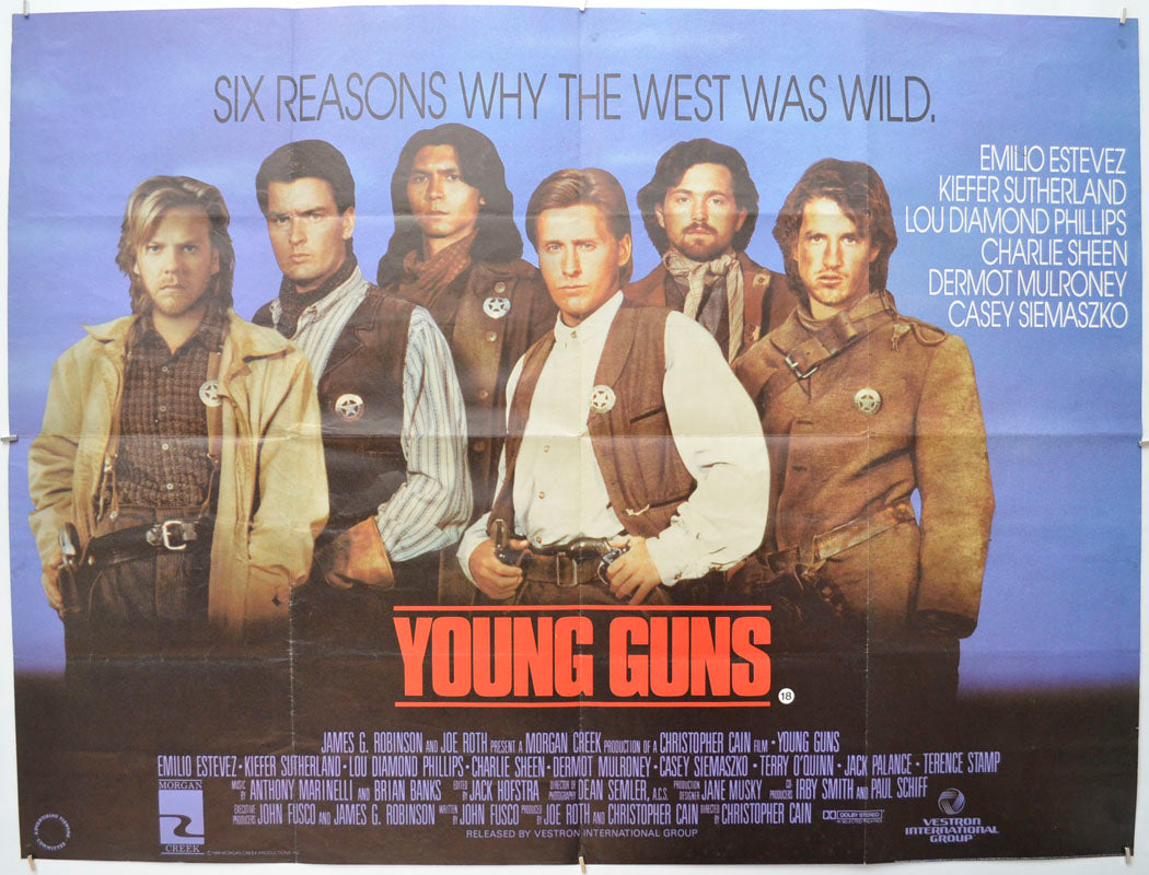 Young Guns  Original Quad Poster - Film Poster - Movie Poster