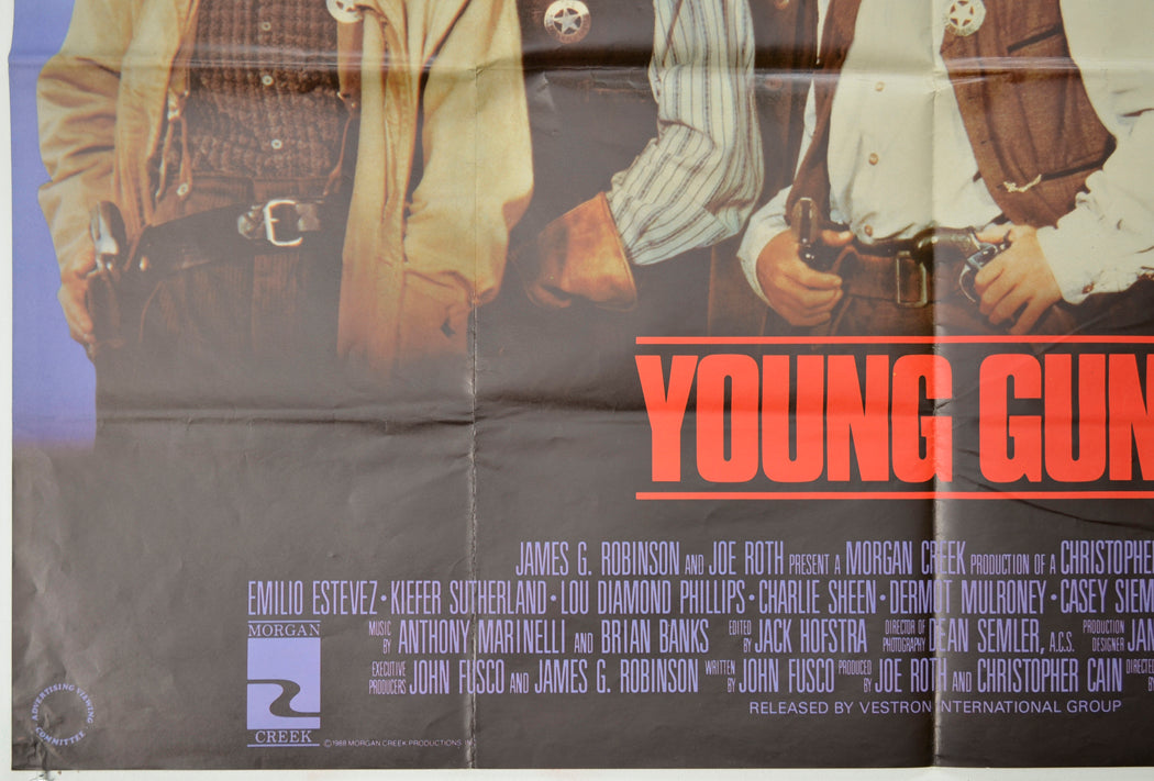 YOUNG GUNS (Bottom Left) Cinema Quad Movie Poster 