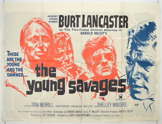 The Young Savages  Original Quad Poster - Film Poster - Movie Poster