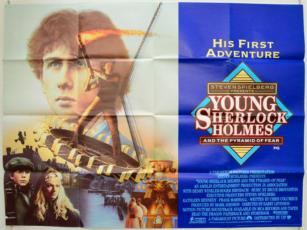 Young Sherlock Holmes Original British Quad Poster - Film Poster - Movie Poster 