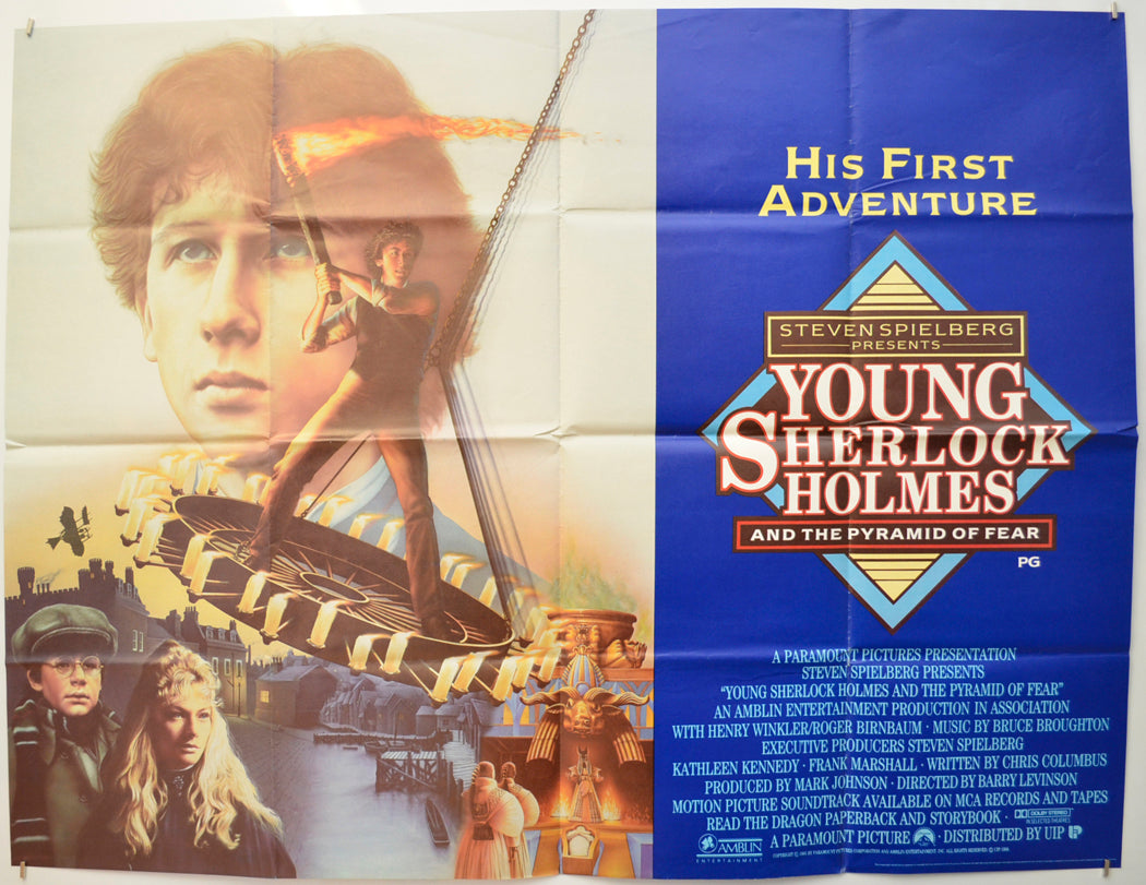 Young Sherlock Holmes Original Quad Poster - Film Poster - Movie Poster