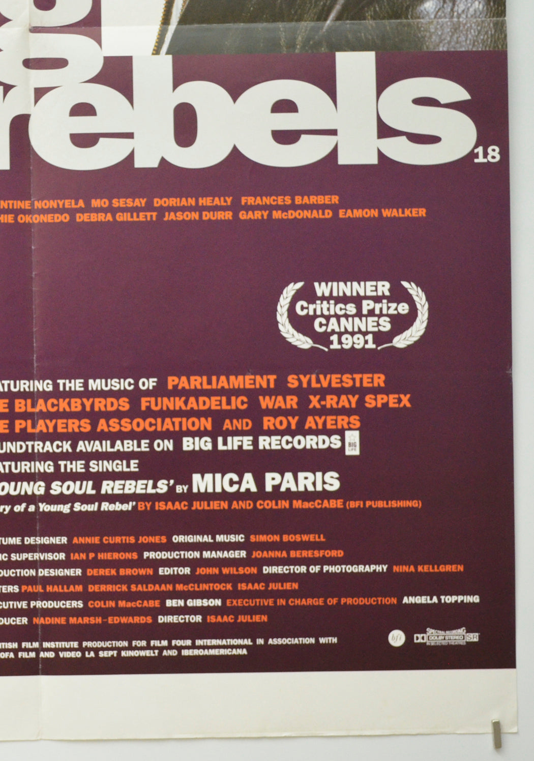 YOUNG SOUL REBELS (Bottom Right) Cinema Double Crown Movie Poster 