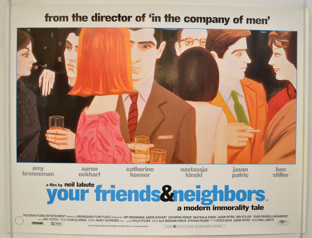 Your Friends And Neighbors  Original Quad Poster - Film Poster - Movie Poster