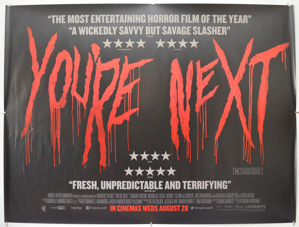 You’re Next Original Quad Poster - Film Poster - Movie Poster  