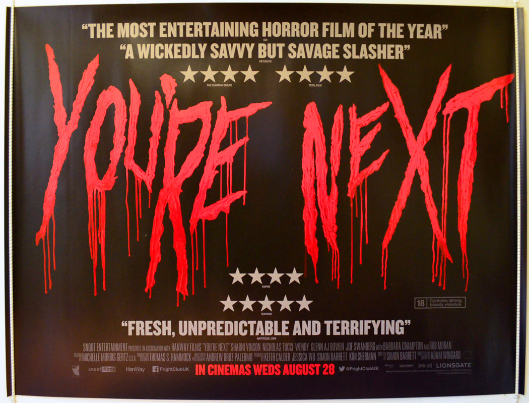 You're Next Original British Quad Poster - Film Poster - Movie Poster 