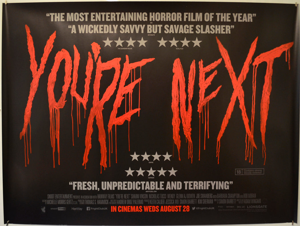 You're Next  Original Quad Poster - Film Poster - Movie Poster